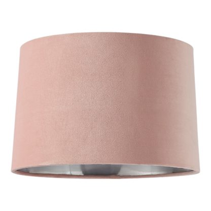 An Image of House Beautiful Samet Velvet Drum Shade - Grey - 45cm