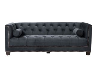 An Image of Bankes Three Seat Sofa - Black