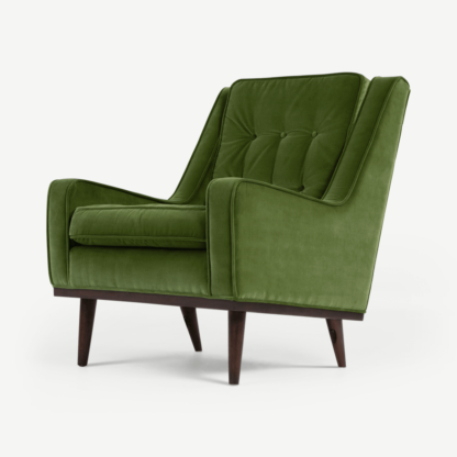 An Image of Scott Armchair, Grass Cotton Velvet