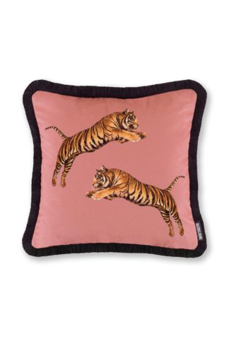 An Image of Pouncing Tigers Cushion