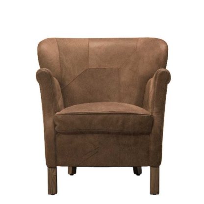 An Image of Timothy Oulton Furious Professor Leather Chair, Tobacco