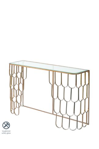 An Image of Pino Brass Console Table