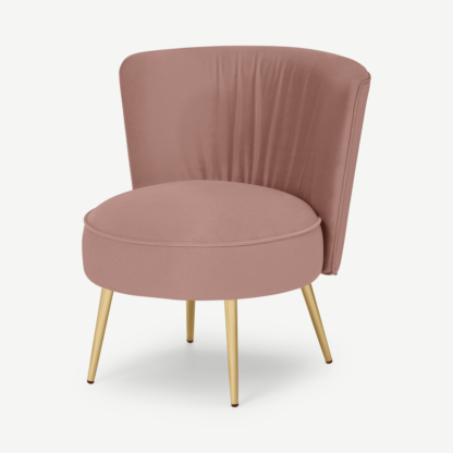 An Image of Cordova Accent Armchair, Vintage Pink Velvet