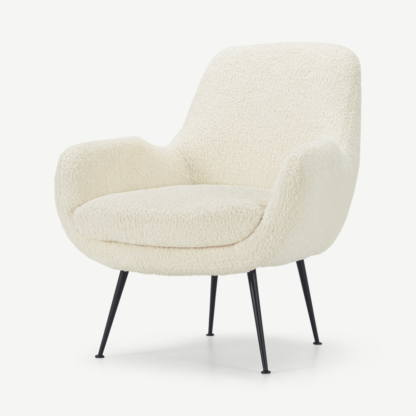 An Image of Moby Accent Armchair, Faux Sheepskin