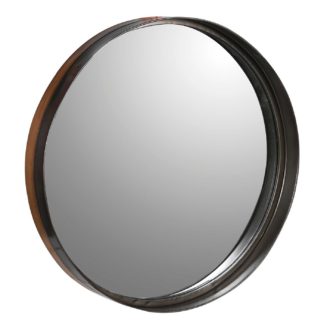 An Image of Round Metal Frame Mirror