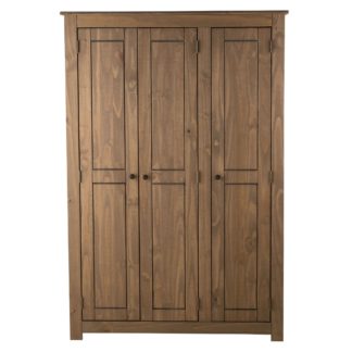 An Image of Santiago 3 Door Wardrobe Natural