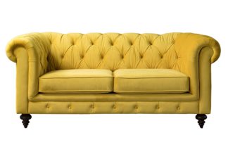 An Image of Monty Two Seat Sofa - Mustard
