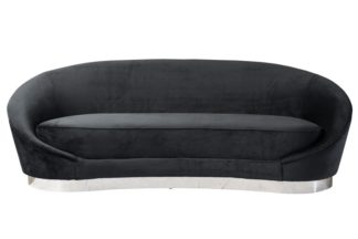 An Image of Selini Three Seat Sofa - Black