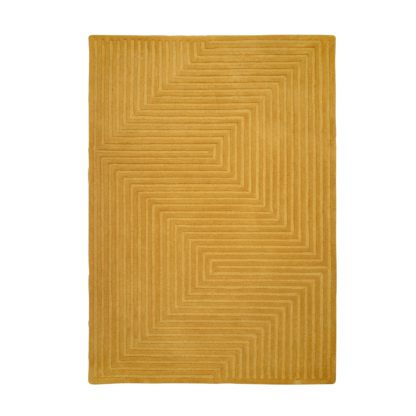 An Image of Maze Wool Rug Maze Blush