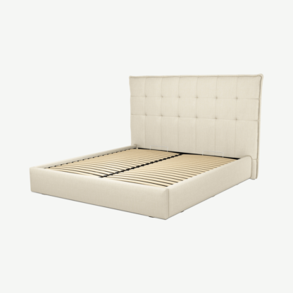 An Image of Lamas Super King Size Ottoman Storage Bed, Putty Cotton