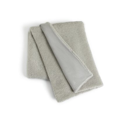 An Image of Habitat Faux Fur Sheepskin Throw - Light Grey