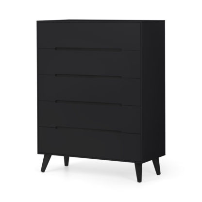 An Image of Alicia Grey 5 Drawer Wooden Chest