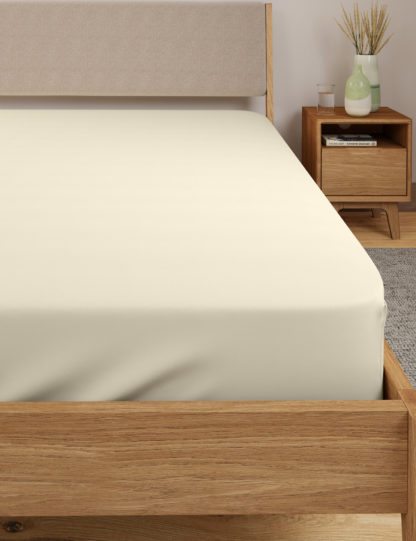 An Image of M&S Body Sensor™ Pure Cotton Deep Fitted Sheet