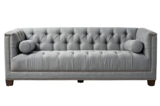 An Image of Bankes Three Seat Sofa - Charcoal