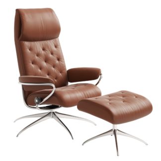 An Image of Stressless Metro Chair & Stool, Choice of Leather