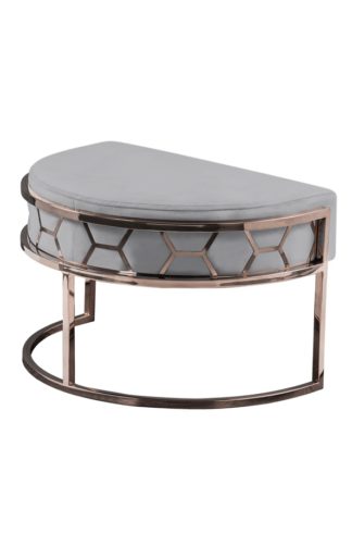 An Image of Alveare Footstool Copper - Silver