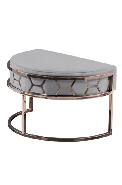 An Image of Alveare Footstool Copper - Silver