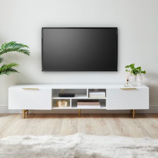 An Image of Maurice Extra Wide White TV Unit White