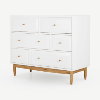 An Image of Willow Chest of Drawers, Oak and White