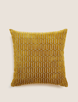 An Image of M&S Cut Velvet Jacquard Cushion