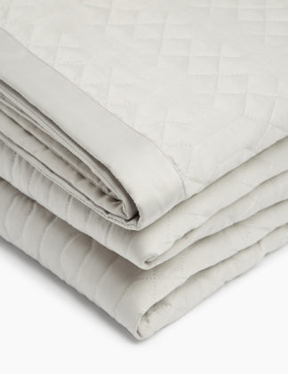 An Image of M&S Satin Quilted Throw