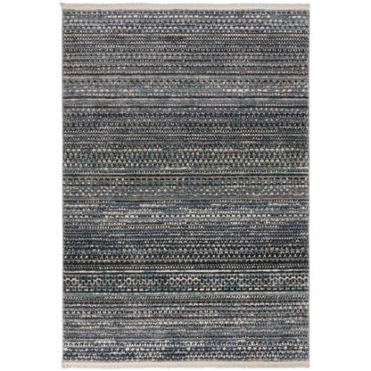 d0a53af630bd2d9f5942e4700b1721233b05ad97abf4930e1f2054e809c65cc6-1.jpg An Image of Parker Rug Blue, Brown and White