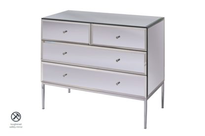 An Image of Stiletto Toughened Mirror Chest of Drawers