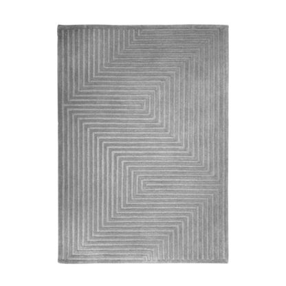 An Image of Maze Wool Rug Maze Blush