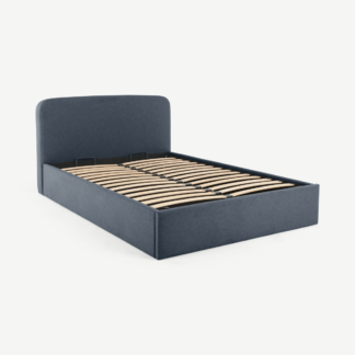 An Image of Besley Double Ottoman Storage Bed, Aegean Blue