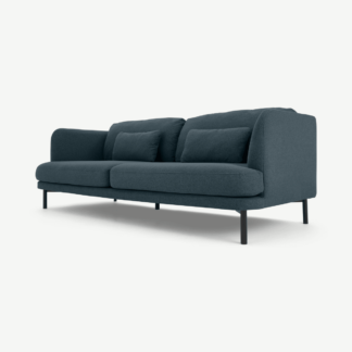 An Image of Herman 3 Seater Sofa, Aegean Blue