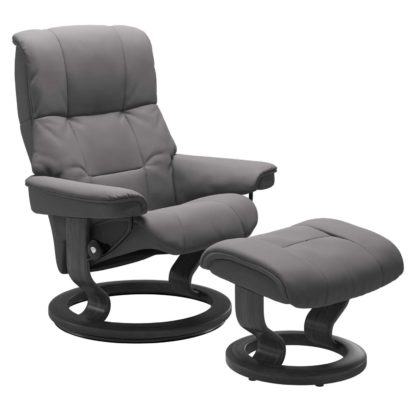 An Image of Stressless Mayfair Classic Chair & Stool, Choice of Leather