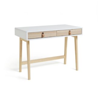 An Image of Habitat Copenhagen 2 Drawer Desk - Two Tone