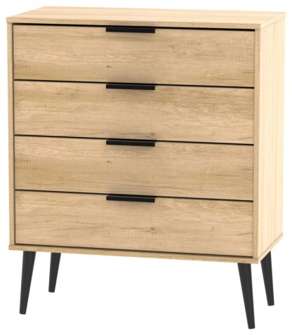 An Image of Bergen 4 Drawer Chest - Oak Effect