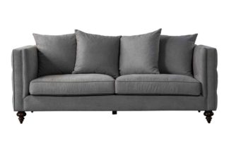 An Image of Ascot Three Seat Sofa – Flint Grey