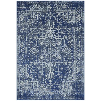 An Image of Asiatic Nova Abstract Rectangular Rug - 80x150cm - Blue