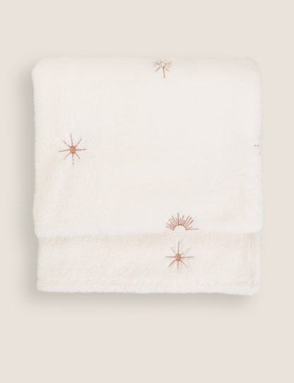 An Image of M&S Fleece Moon and Stars Throw