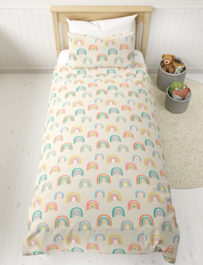 An Image of M&S Cotton Mix Light Up Rainbow Bedding Set