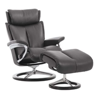 An Image of Stressless Magic Signature Chair & Stool, Choice of Leather
