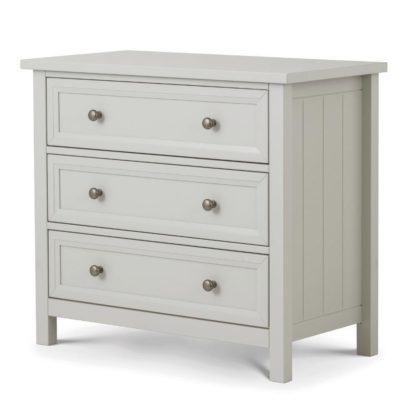 dc8291e50c18c30ce6a2c8b94c47dccf1fced0d0b39dba97f2aa8f26b401c3c0.jpg An Image of Maine Dove Grey 3 Drawer Wooden Chest