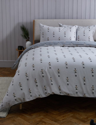 An Image of M&S Pure Brushed Cotton Nutcracker Bedding Set