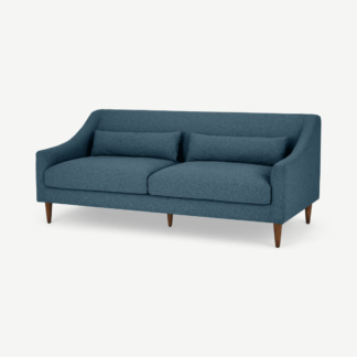 An Image of Herton 3 Seater Sofa, Orleans Blue