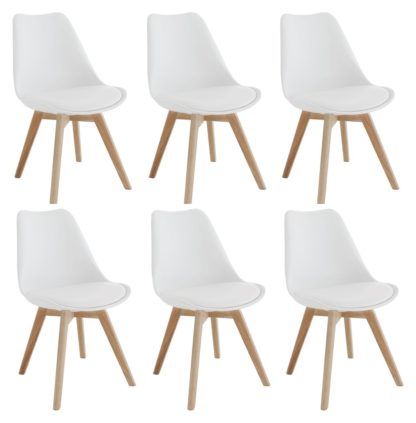 df07b445d874f2b5482f796fb5f5e8555c6e63ee5b016037eeb358ba0290138b.jpg An Image of Habitat 6 Jerry Dining Chairs - White