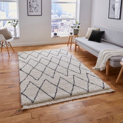 An Image of Boho 8280 Rug Grey and White