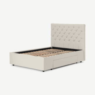 An Image of Skye King Size bed with Drawer Storage, Oatmeal Weave