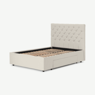 An Image of Skye Double bed with Drawer Storage, Oatmeal Weave