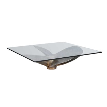 An Image of Timothy Oulton 110cm Junk Art Propeller Square Coffee Table, Vintage Steel