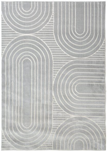 An Image of Homemaker Textured Arcs Rug - 80x150cm - Grey