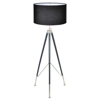 An Image of Leather Tripod Floor Lamp