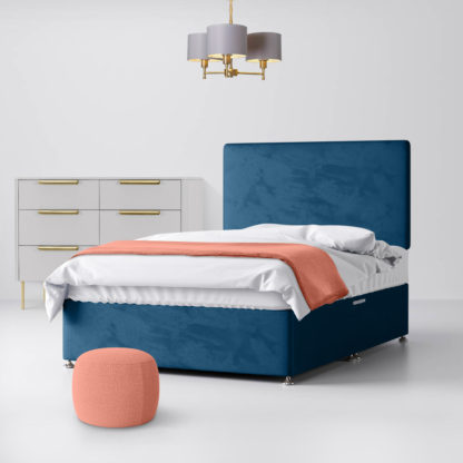 e312522308c58e1b03567898a3bf2e1699d90ff1cb1123e6aadec72bcb3e1a0e-16.jpg An Image of Cornell Plain Blue Marine Velvet Fabric Ottoman Divan Bed - 5ft King Size