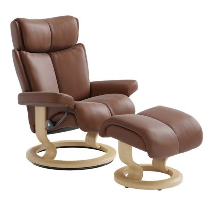 An Image of Stressless Magic Classic Chair & Stool, Noblesse